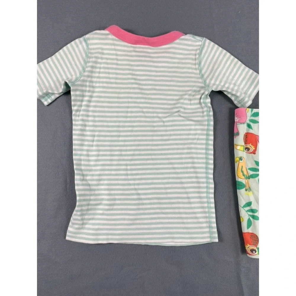 Hanna Andersoon Pajama Set Little Girl Sz 8 Y Bird Print Organic Cotton Summer